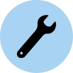 Icona chiave inglese manutenzione Ohm Mobility 